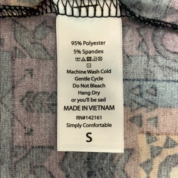 LuLaRoe Purple Geometric Print Tunic Top Small - Picture 8 of 9